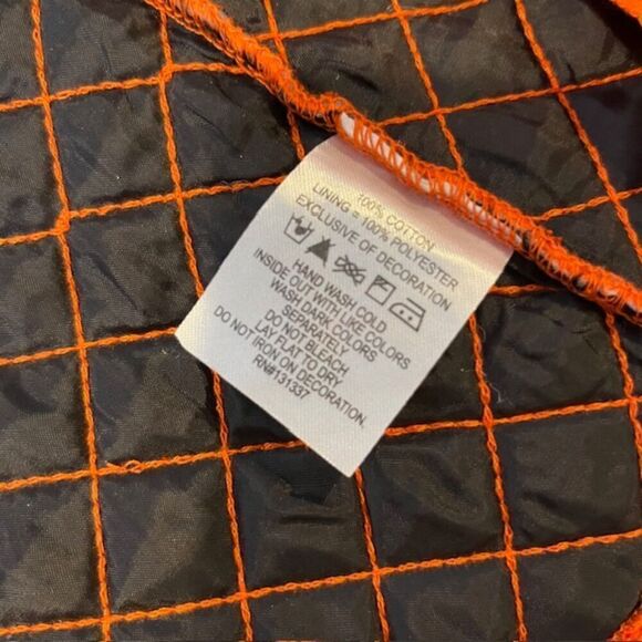 NWOT Clemson UG Apparel Quilted Moto Vest Orange Tigers Logo Size Medium - Picture 10 of 13